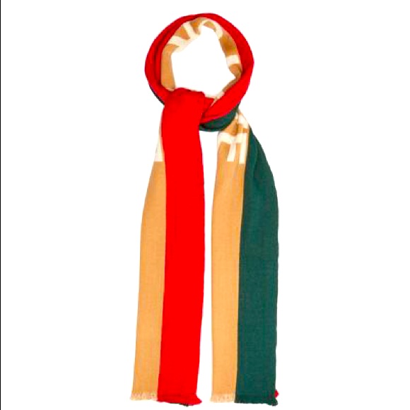 Euc Unisex Gucci Blind For Love Prints Wool Scarf Iconic Color-Way 20 X 170 Cm